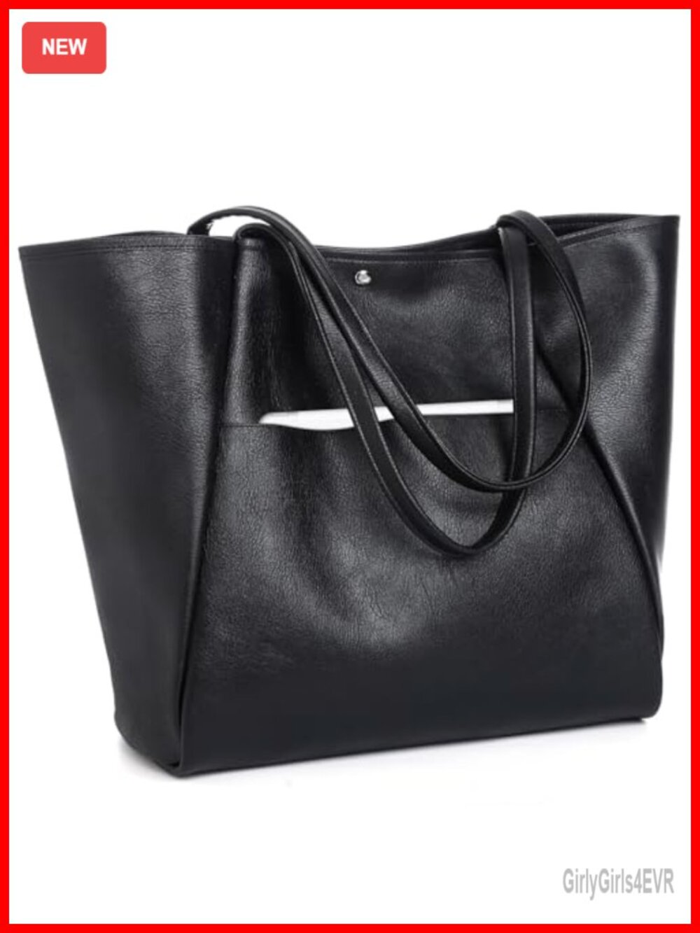 Large Vegan Leather Tote Bag for Women Oversized Shoulder Handbag Travel Work